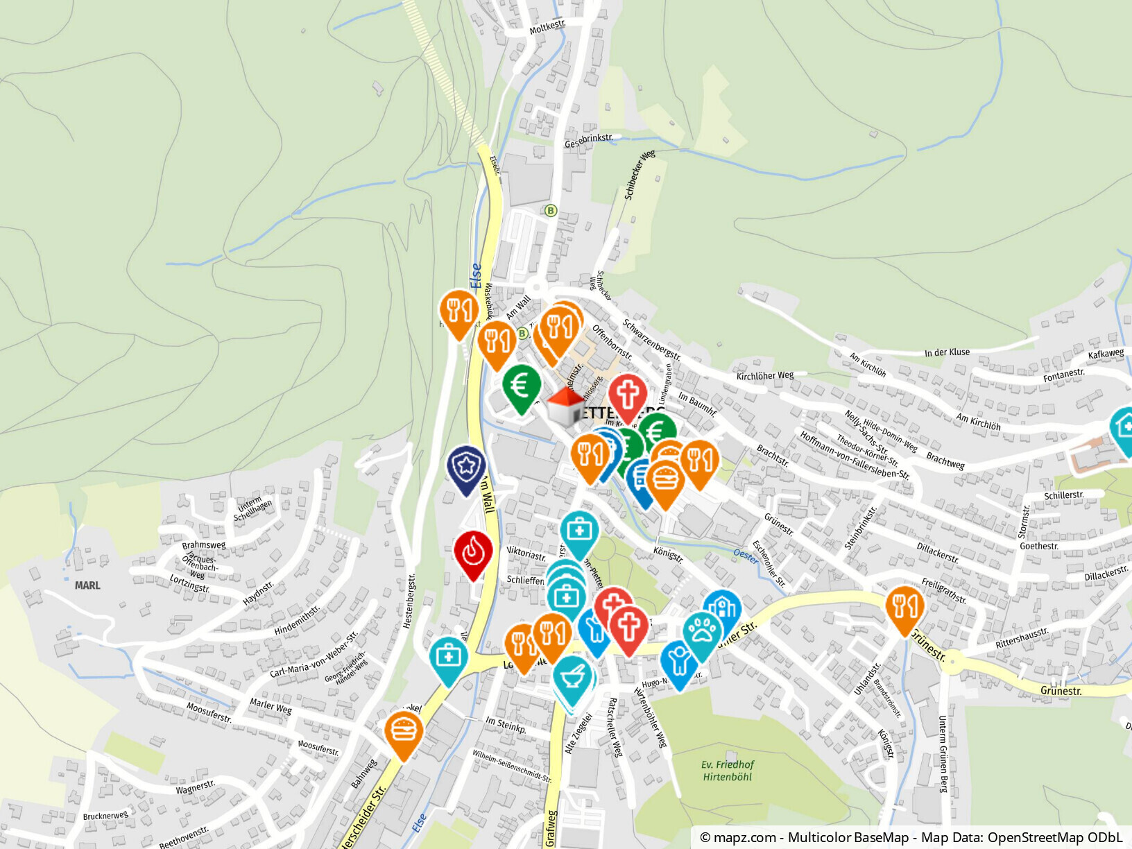 Geolyzer Kartenausschnitt