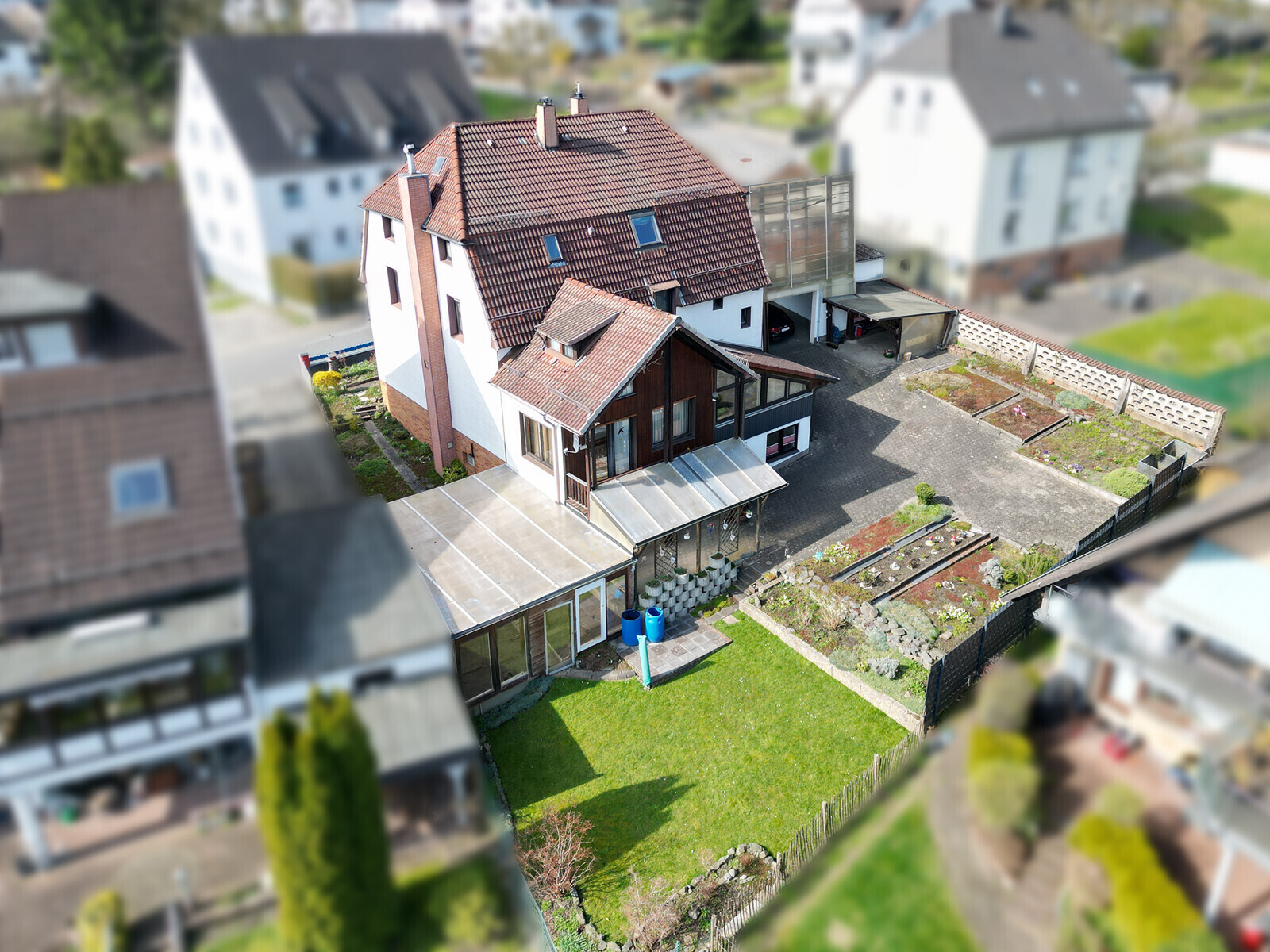 Luftbild Garten