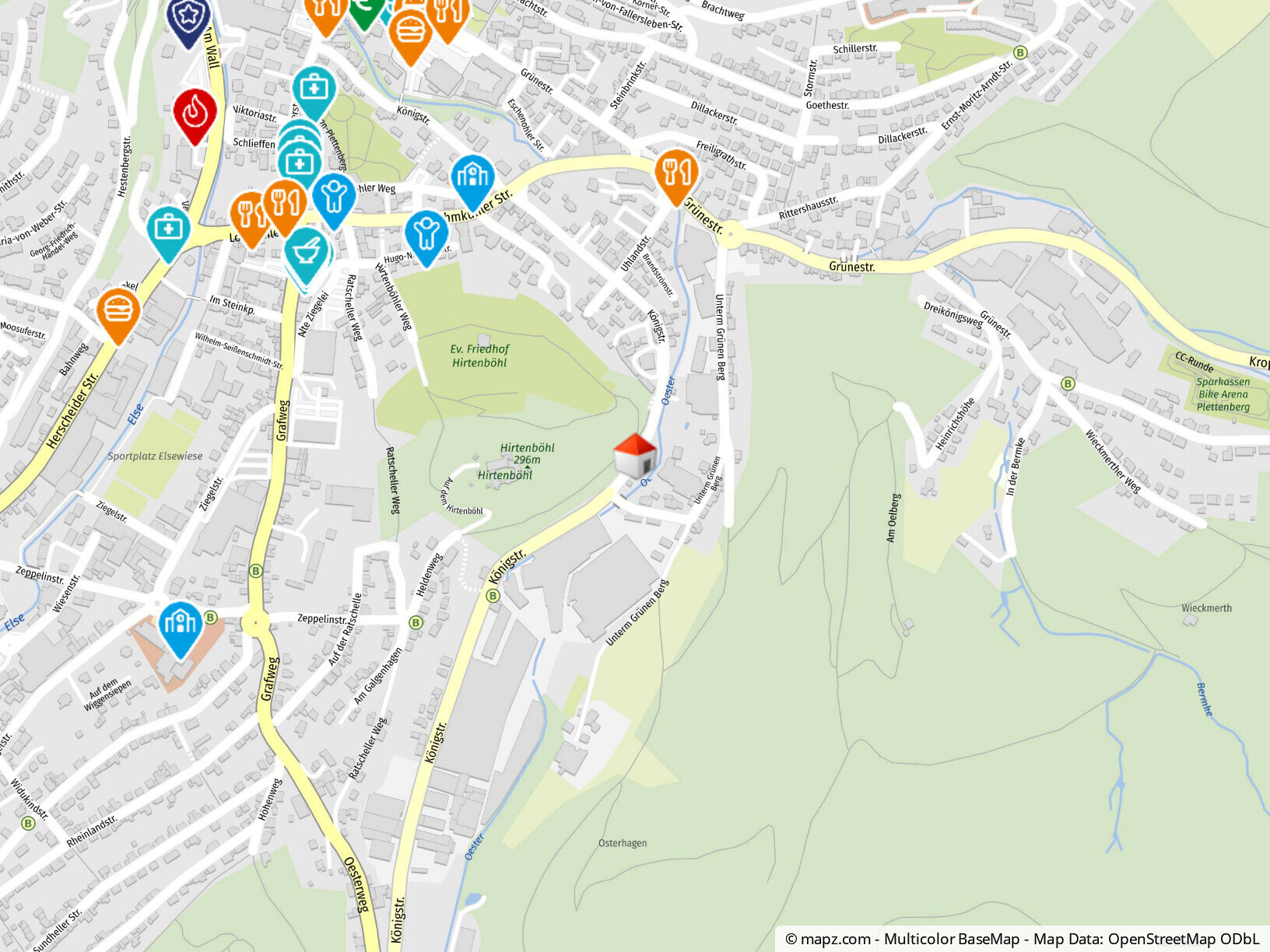 Geolyzer Kartenausschnitt