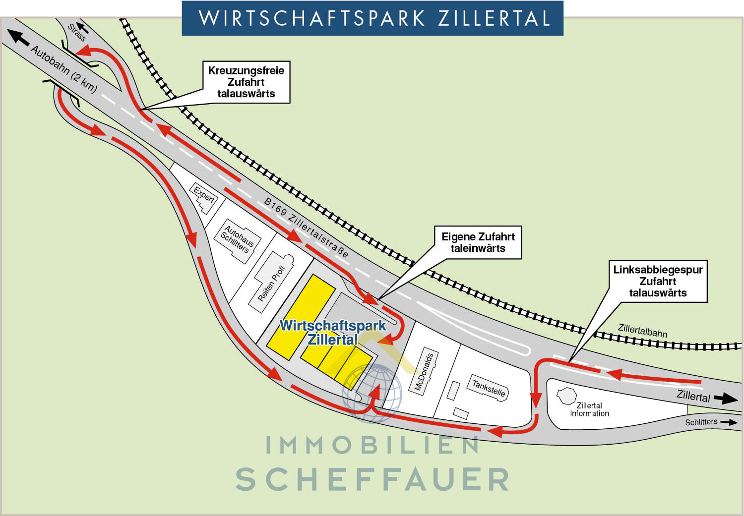 Zufahrtsplan