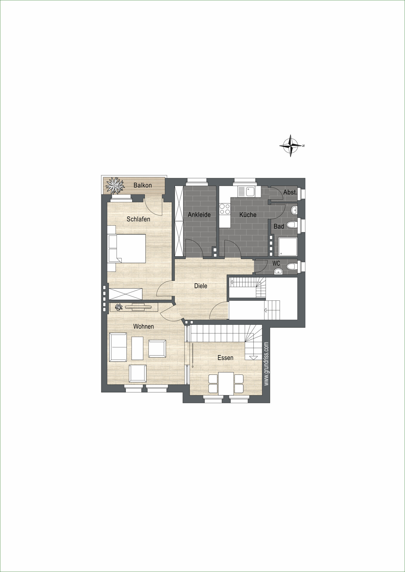 Grundriss 2. OG gezeichnet