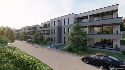 Wohnen am Rebenpark - seitliche Front