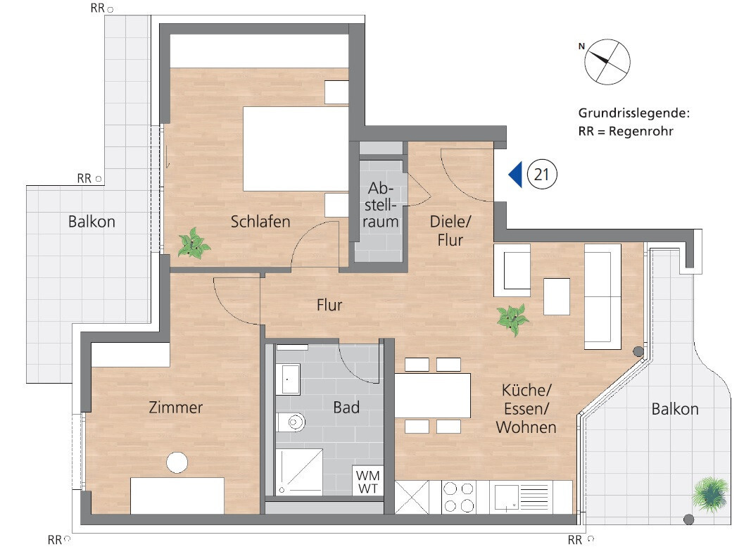 Grundriss SE Nr. 21, 3.OG