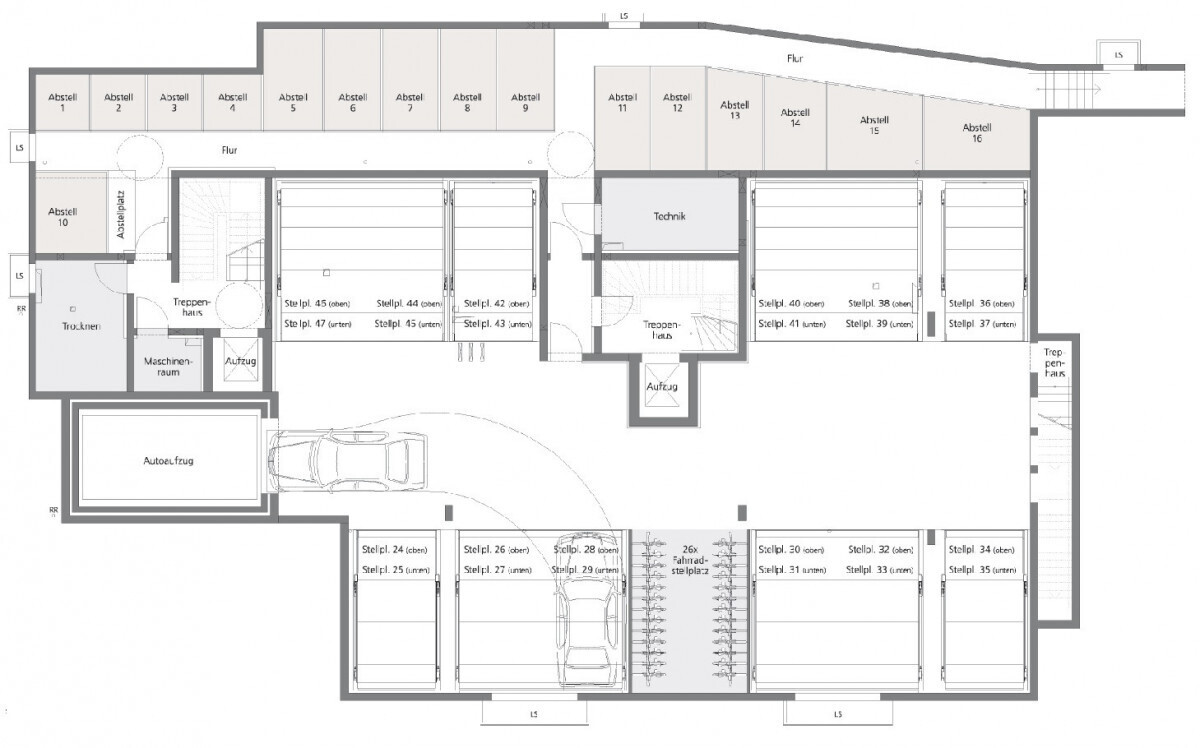 Übersichtsplan Untergeschoss