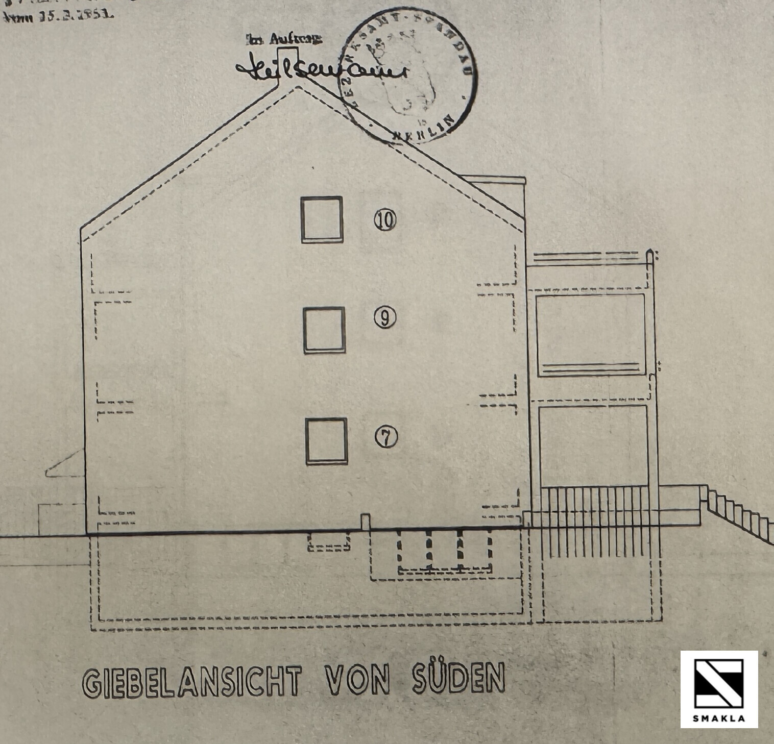 Giebelansicht von Süden