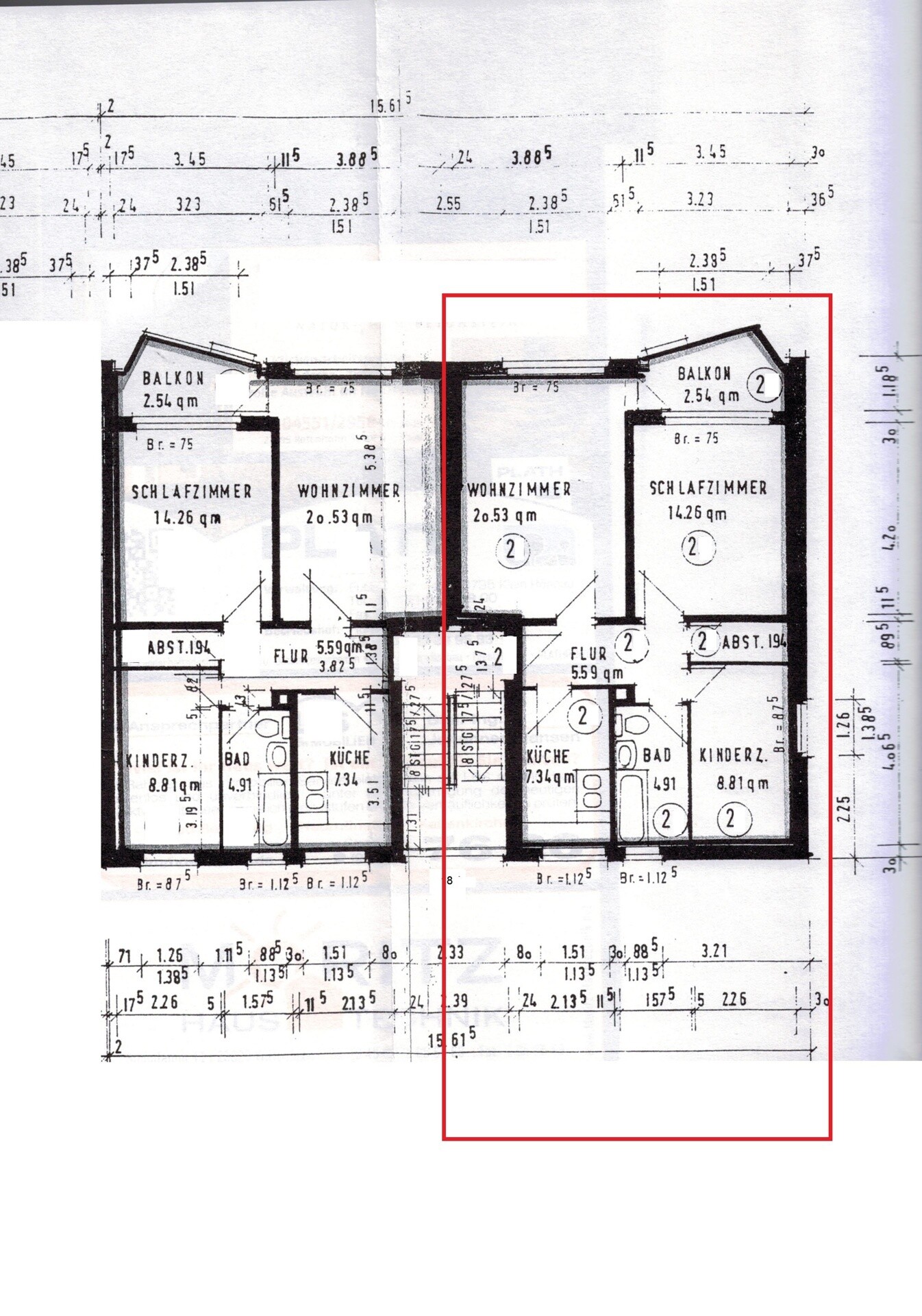 Grundriss Wohnung-Nr. 2