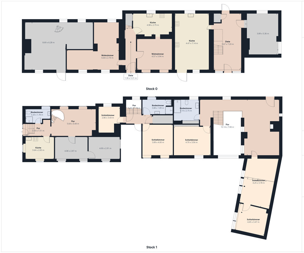 Haupthaus, Haus 2,3