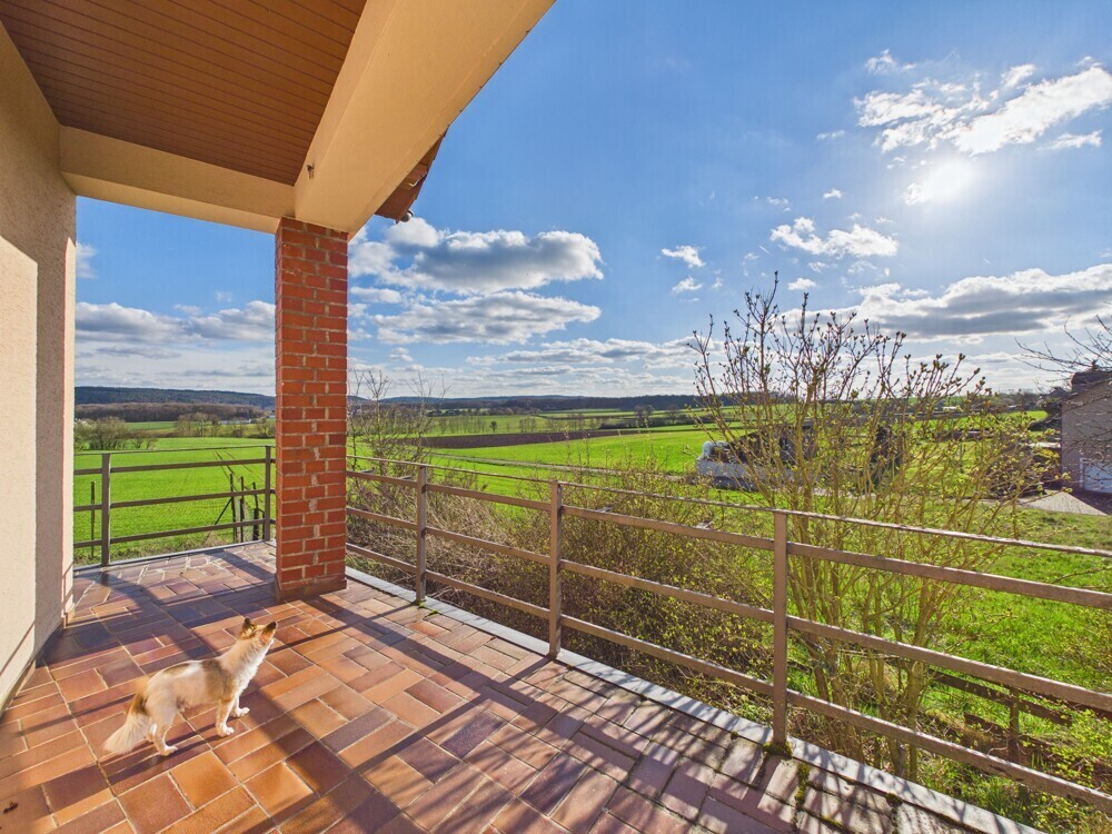 Aussicht Balkon mit Pinki