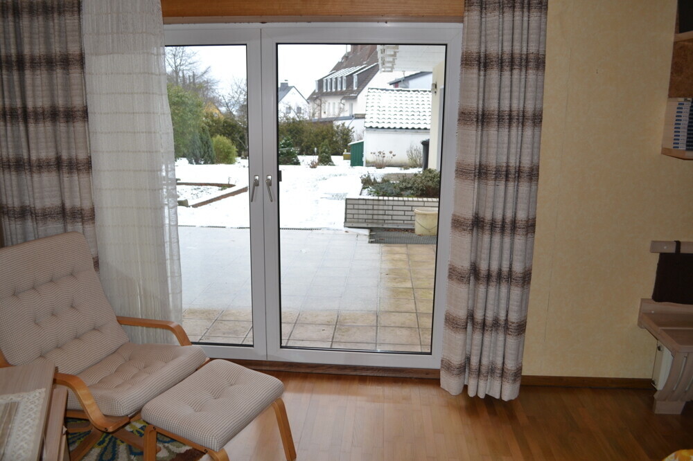 Ausblick Schlafzimmer zur Terrasse