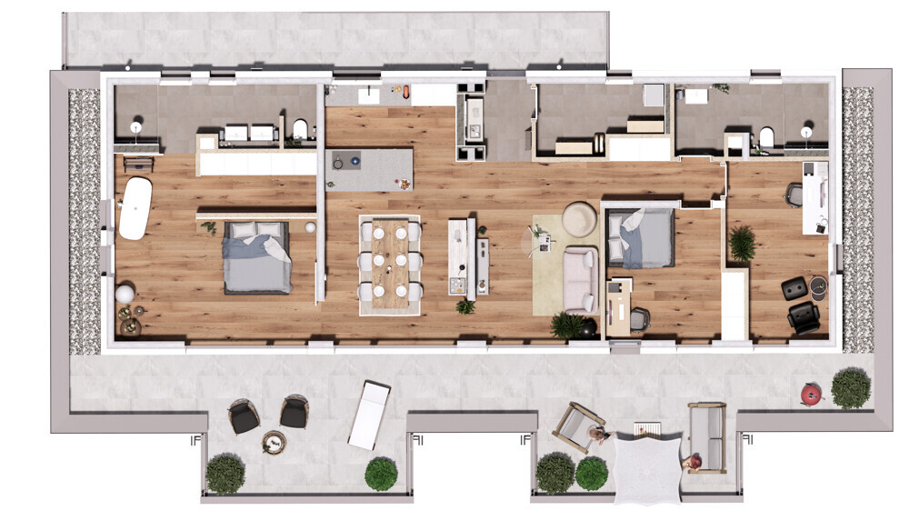 Grundriss Penthouse groß