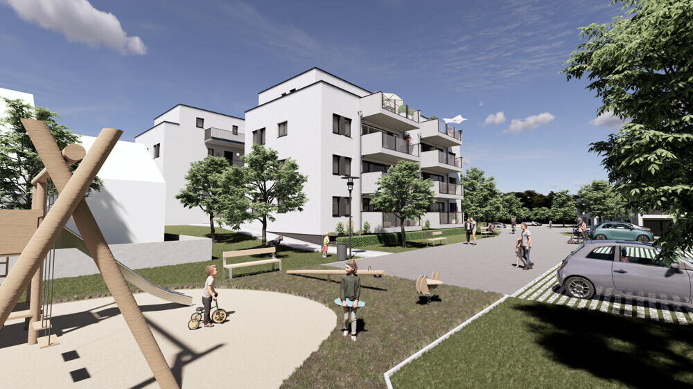Ansicht vom Spielplatz aus
