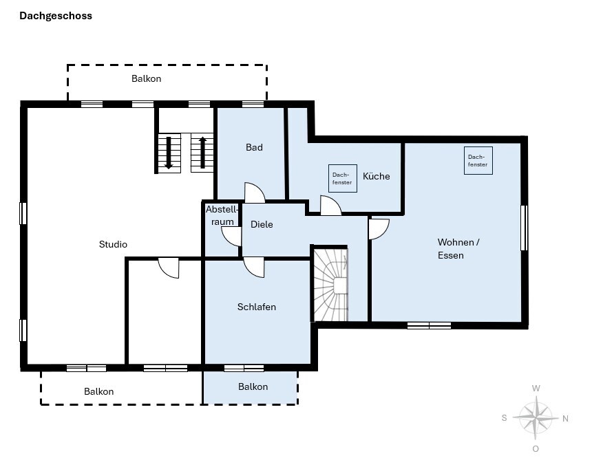 Der Grundriss ist nicht maßstabsgerecht. Diese Unterlagen wurden uns vom Auftraggeber übergeben. Für  die Richtigkeit der Angaben können wir daher keine Gewähr übernehmen.