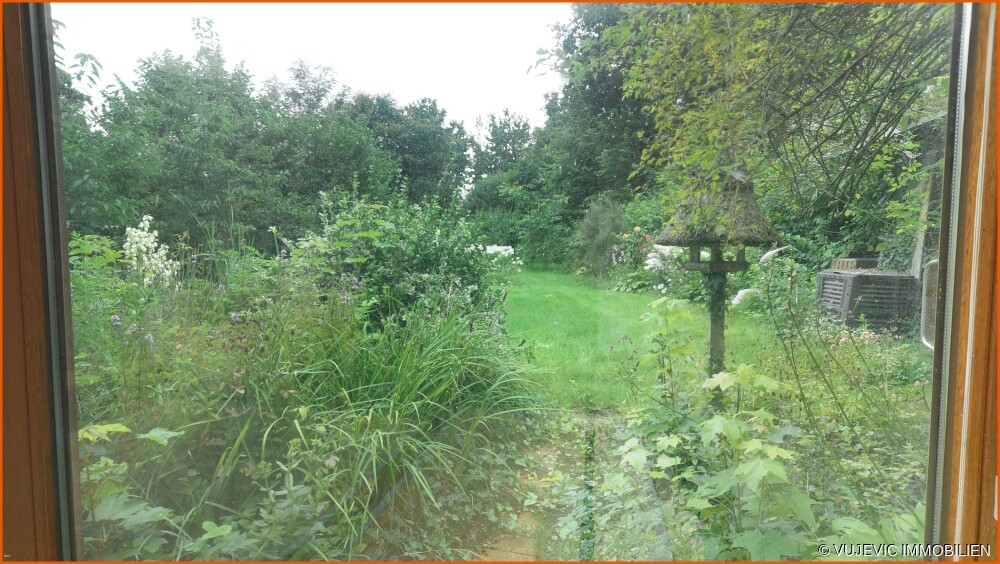 Blick vom Wintergarten in den Garten