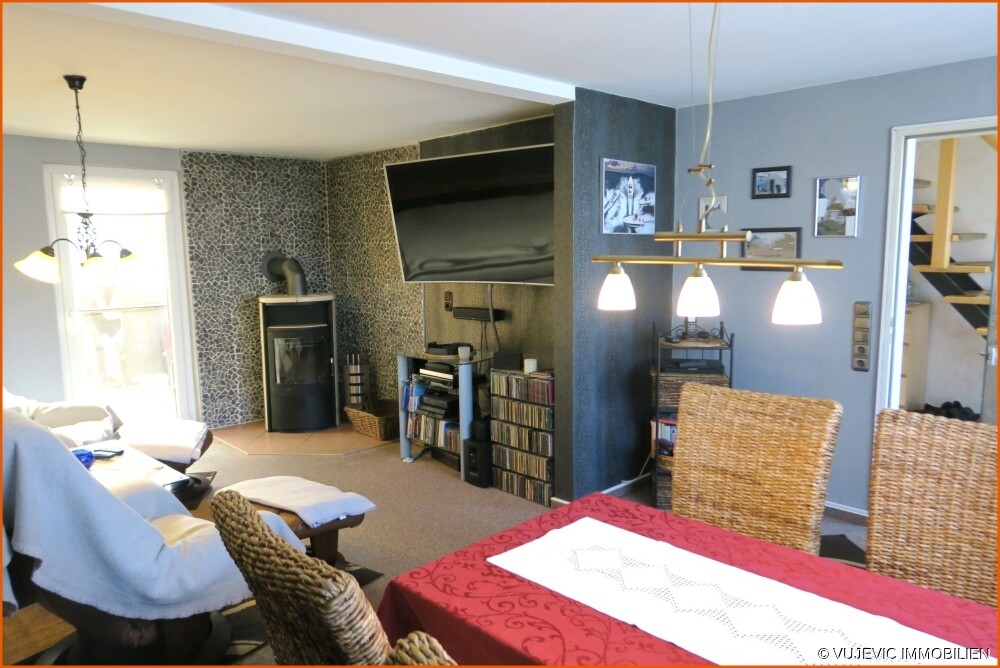 Essbereich im Wohnzimmer