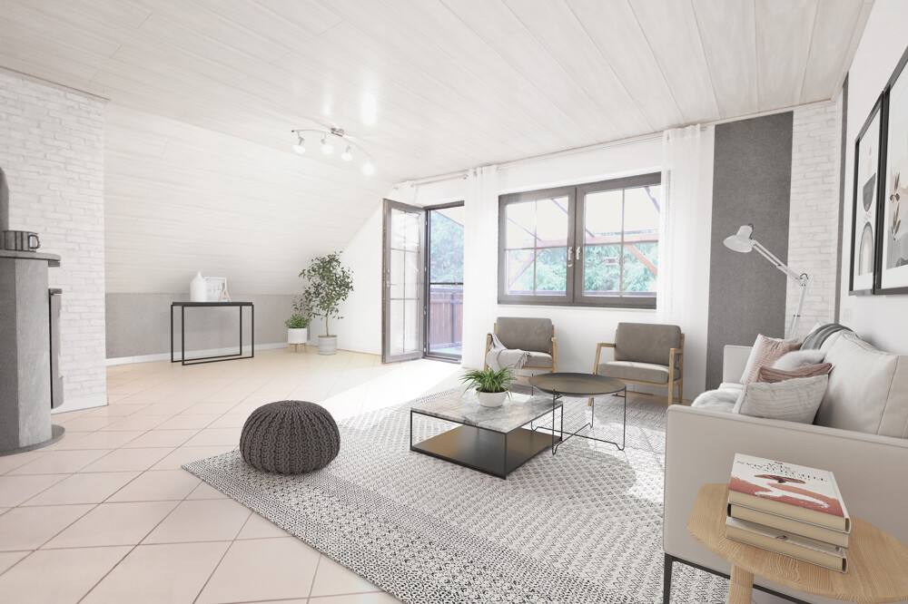 Wohnzimmer inkl. Möblierung