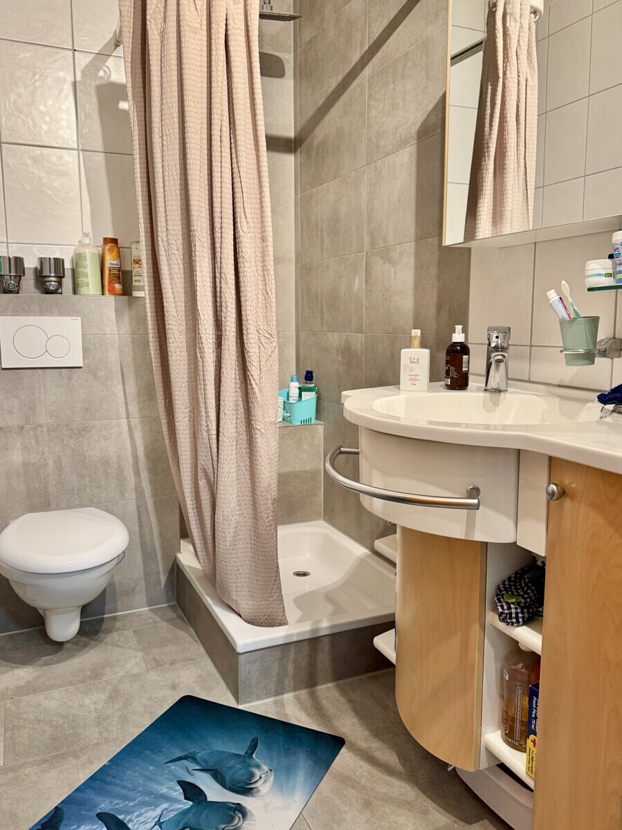frisch renoviertes Duschbad
