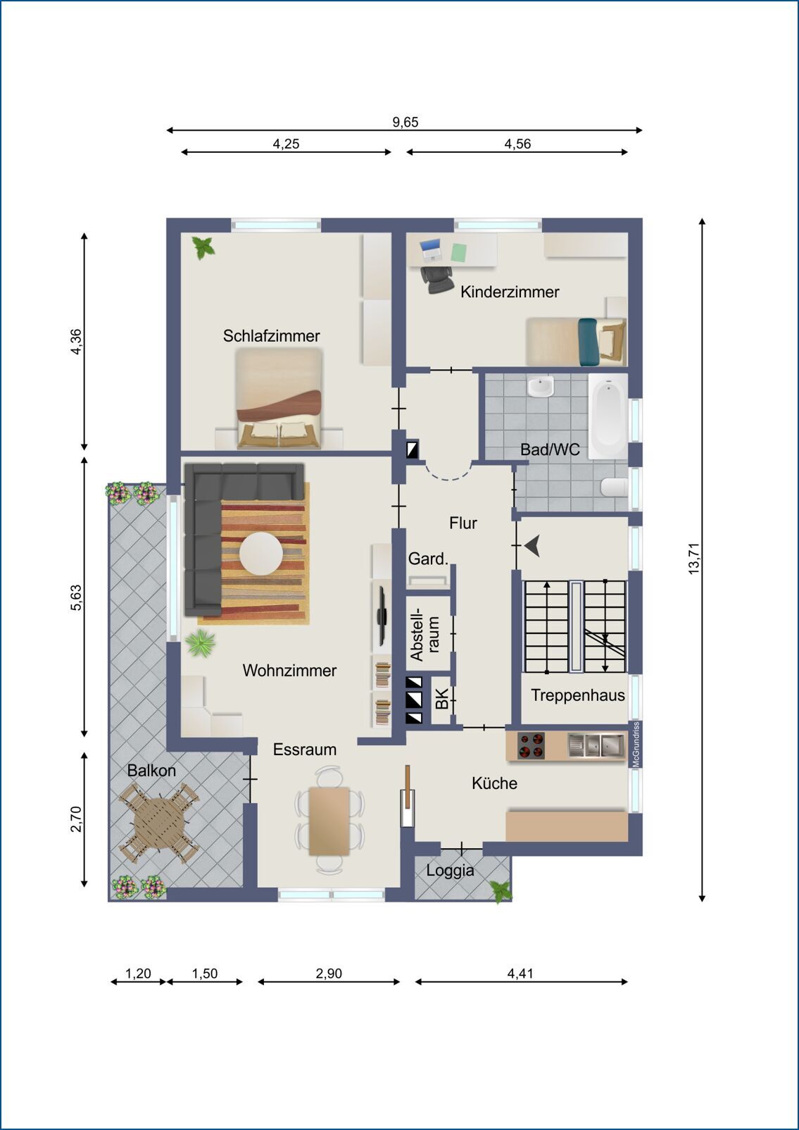 Grundriss 1. Obergeschoss