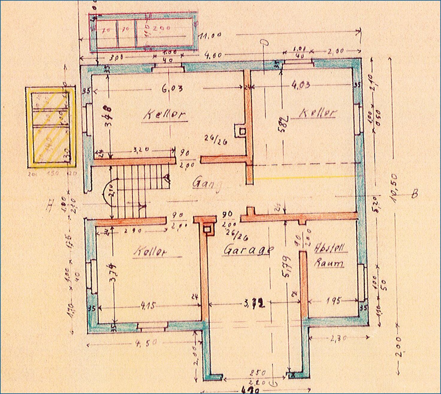Grundriss Keller