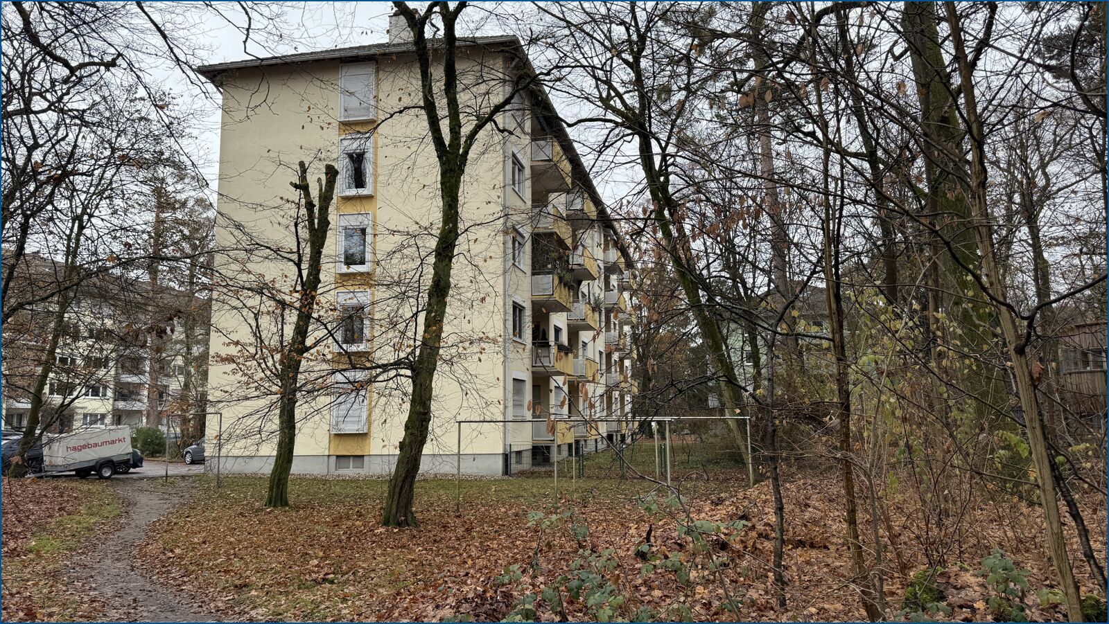 Blick auf die Balkone