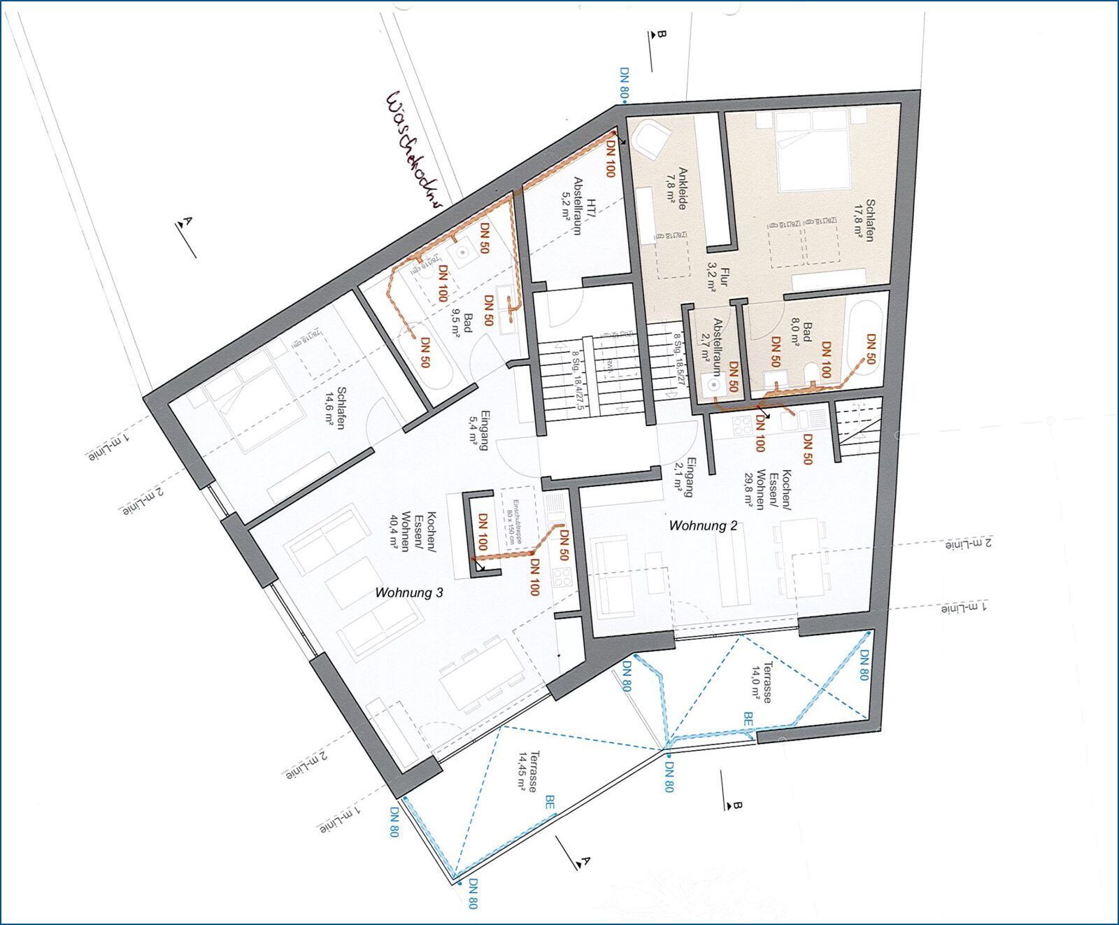 Grundriss  Wohnung 2