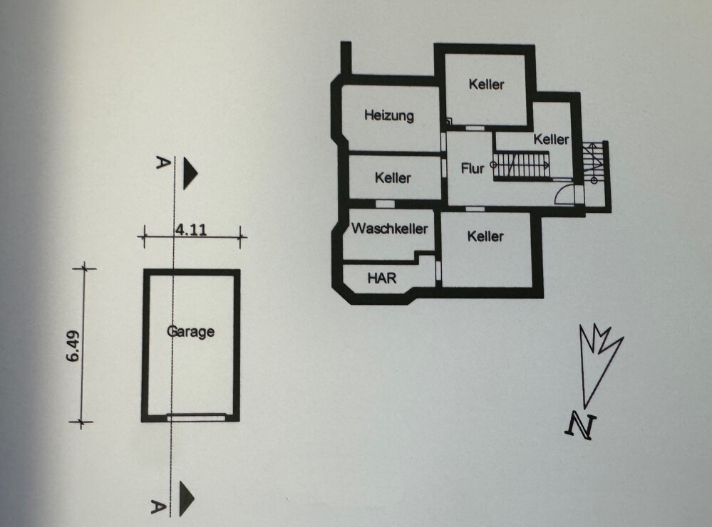 -Grundriss KG mit Garage