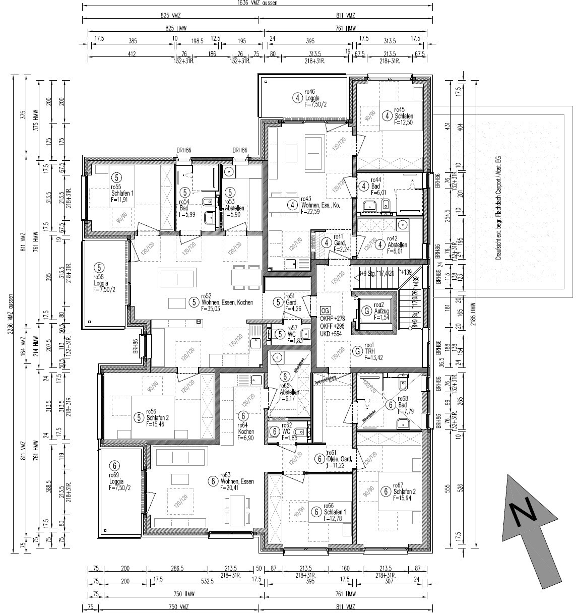 Grundriss Obergeschoss