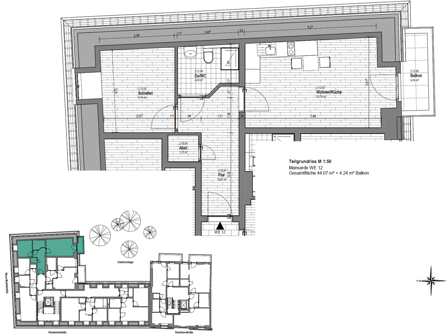 Wohnung Nr. 12 (Mansarde)