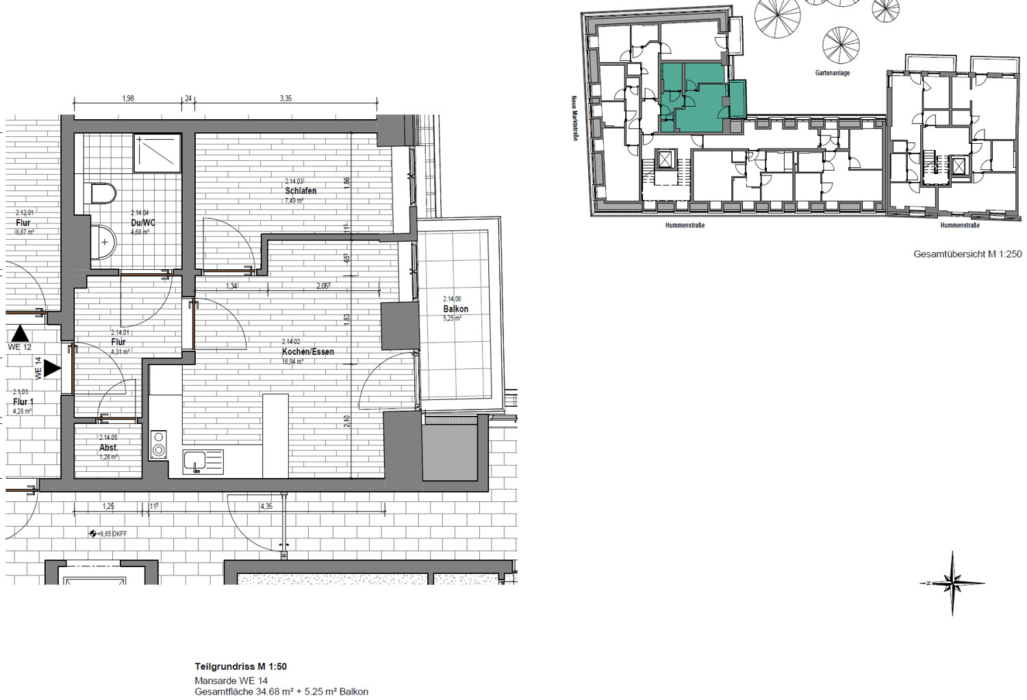 Wohnung Nr. 14 (Mansarde)