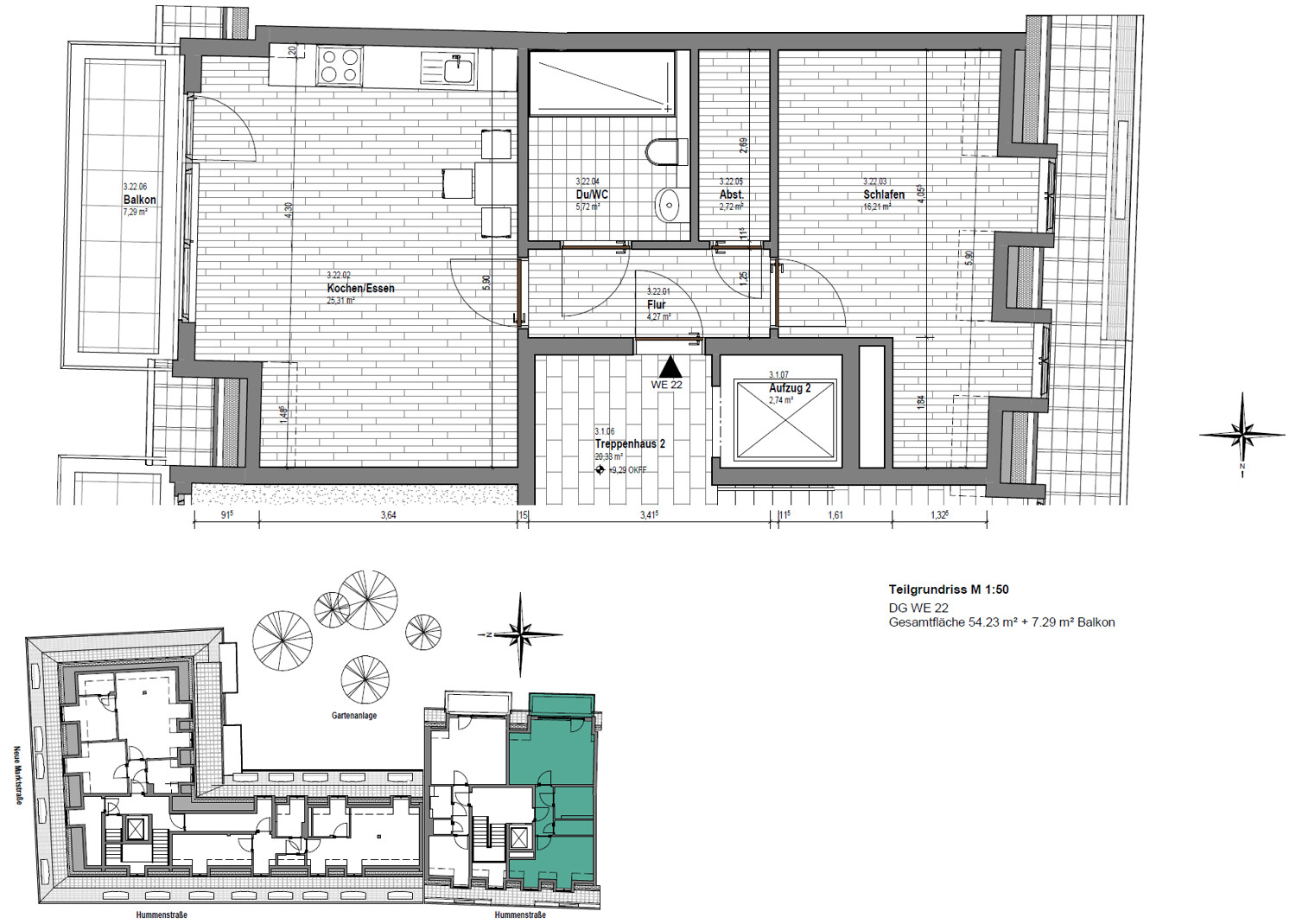 Wohnung Nr. 22 (DG)