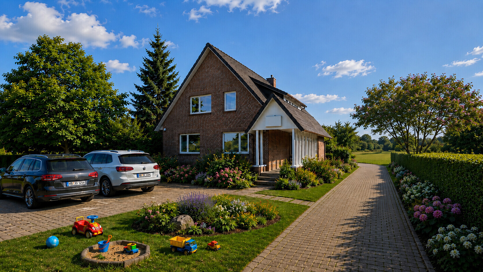 Großzügiges Einfamilienhaus - virtuell gestaltet