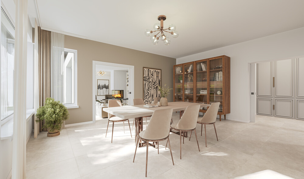 Digitale Homestaging-Darstellung - Esszimmer
