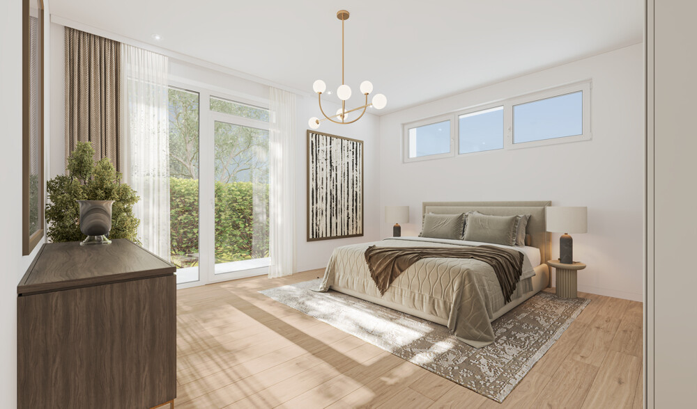 Digitale Homestaging-Darstellung - Schlafzimmer