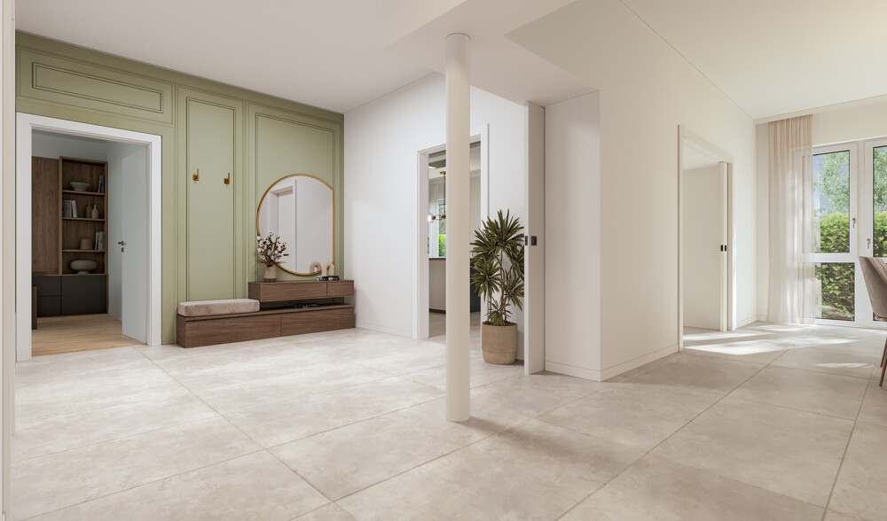 Digitale Homestaging-Darstellung - Diele
