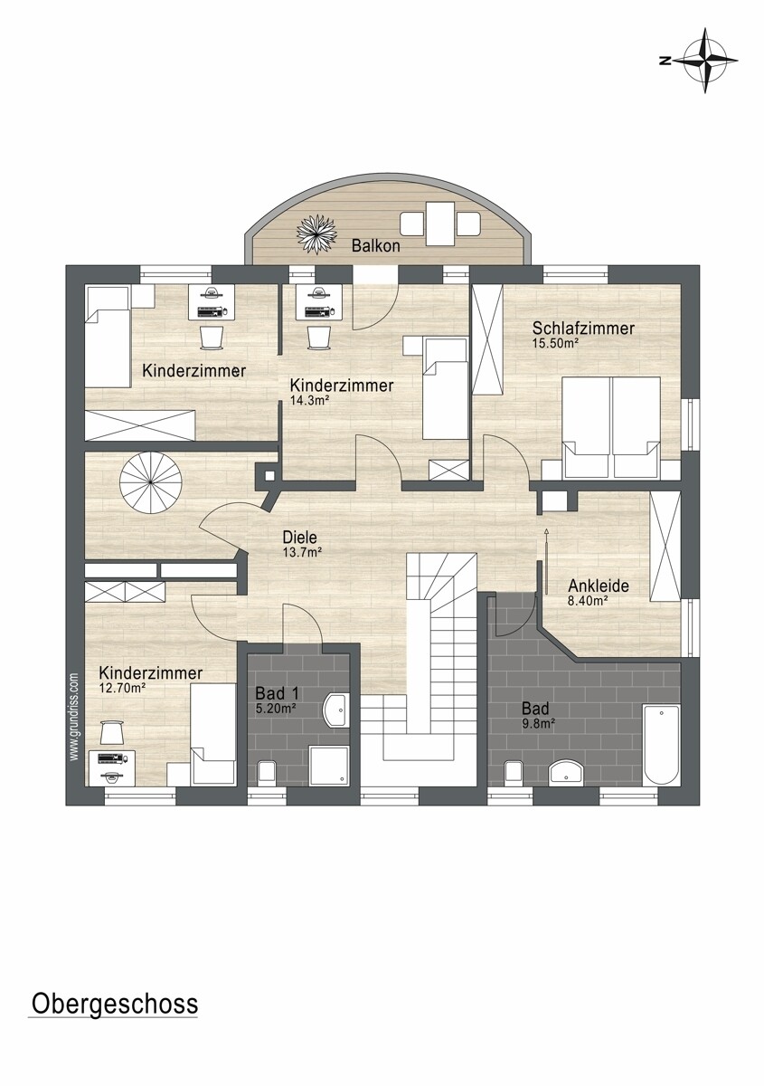 Grundriss Obergeschoss