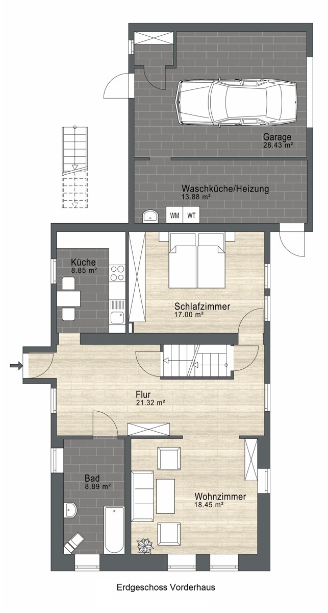 Erdgeschoss Vorderhaus