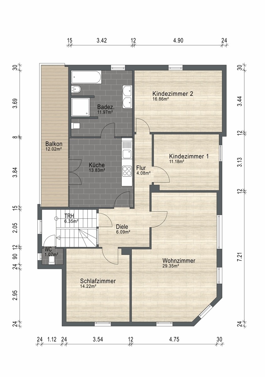 Grundriss Obergeschoss