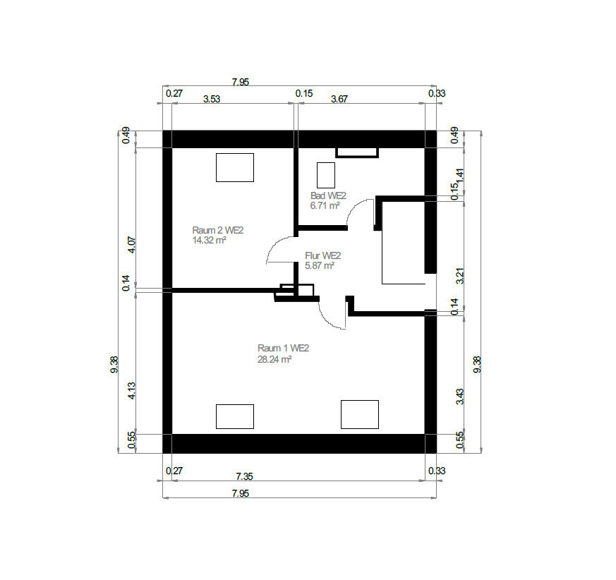 Grundriss / Skizze Dachgeschoss