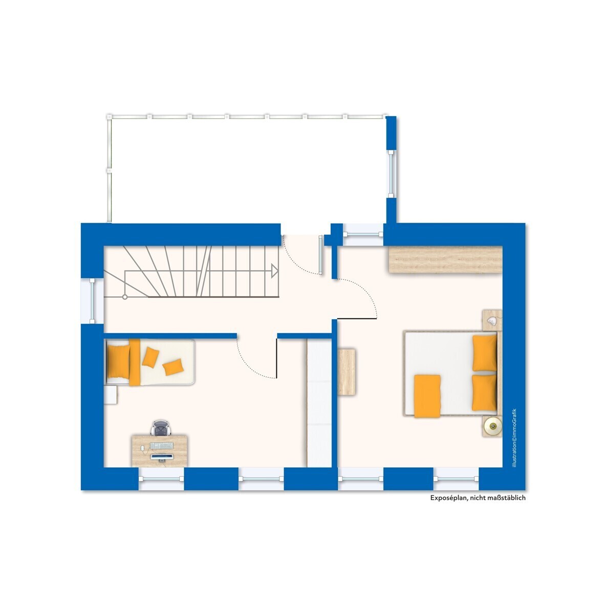 Grundriss / Skizze Obergeschoss