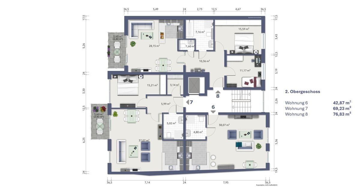 Grundriss / Skizze 2. Obergeschoss