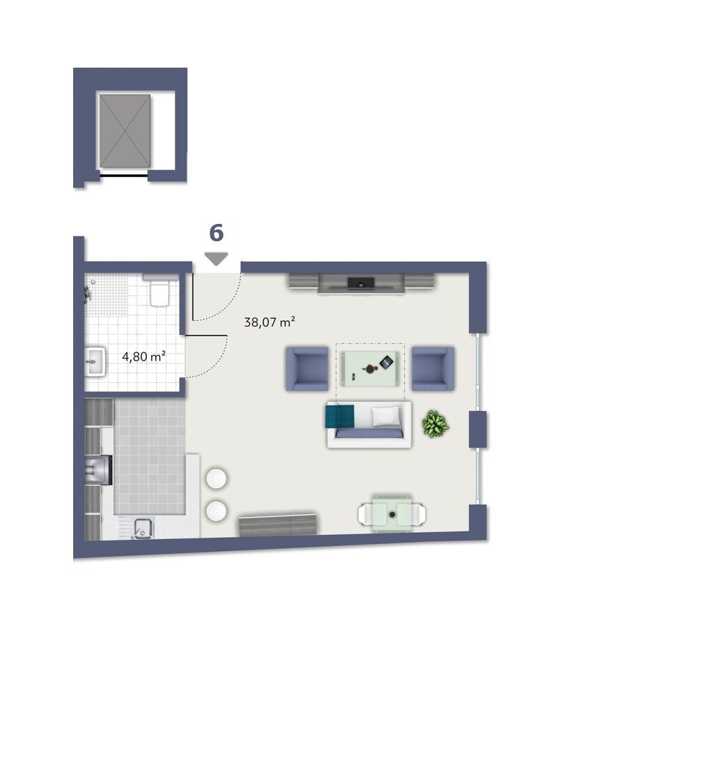 7321 Grundriss 2. OG WE 6