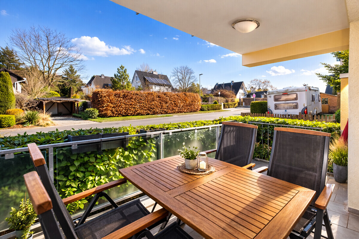 Überdachter Balkon