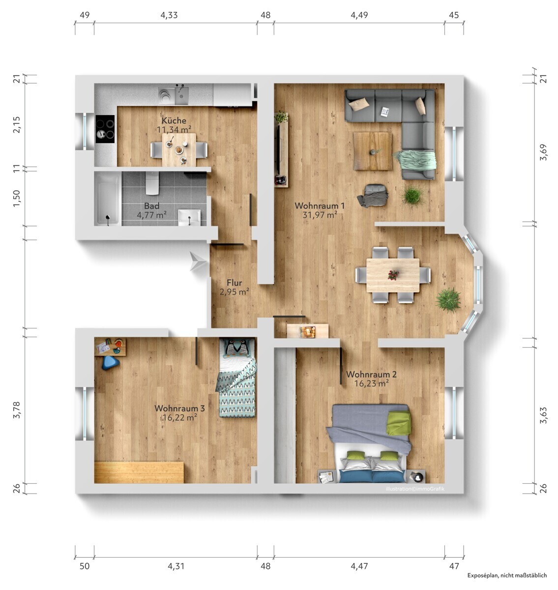 Grundriss / Skizze 2. OG
