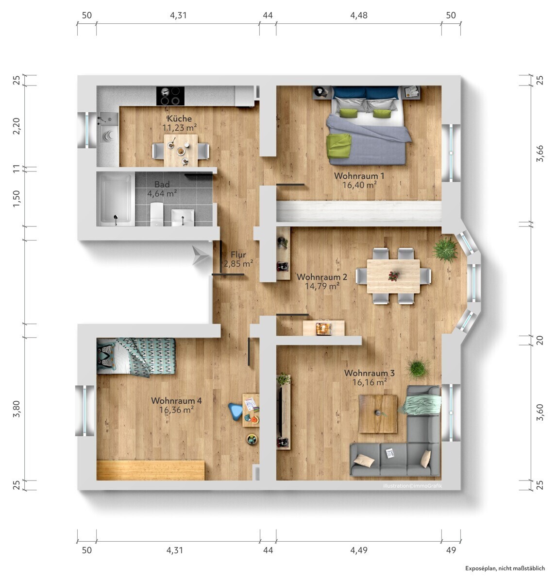 Grundriss / Skizze 1. OG