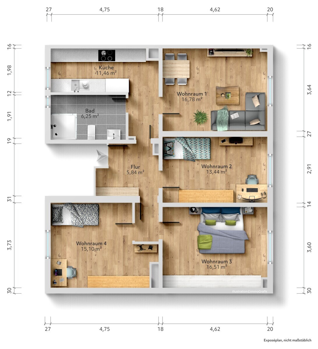 Grundriss / Skizze DG