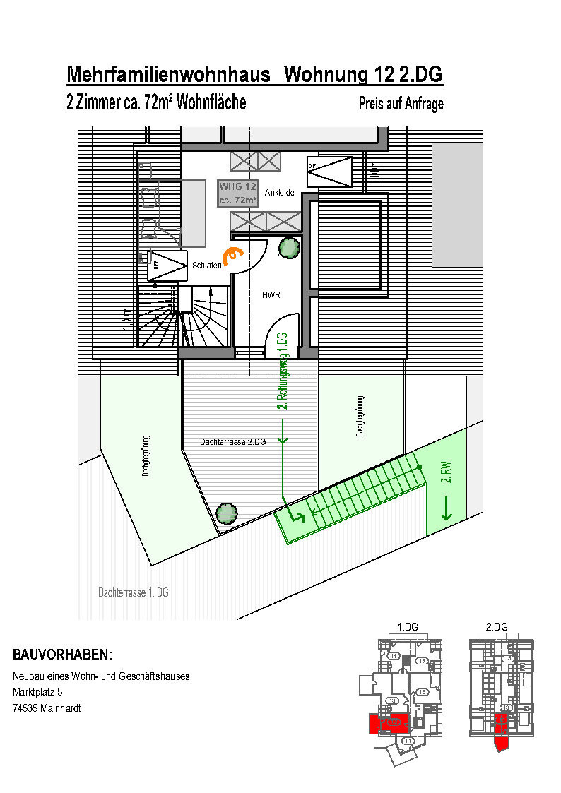 Wohnung Nr. 12 / 2. Dachgeschoss