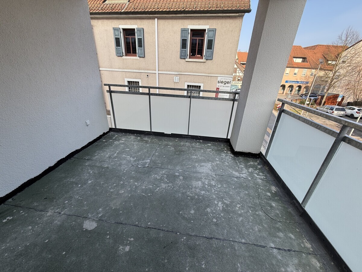 Wohnung 6 aktueller Bauzustand Balkon 