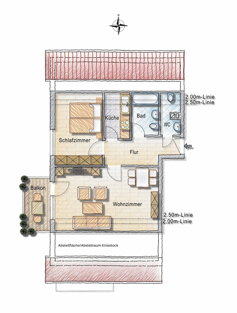Grundriss  Wohnung