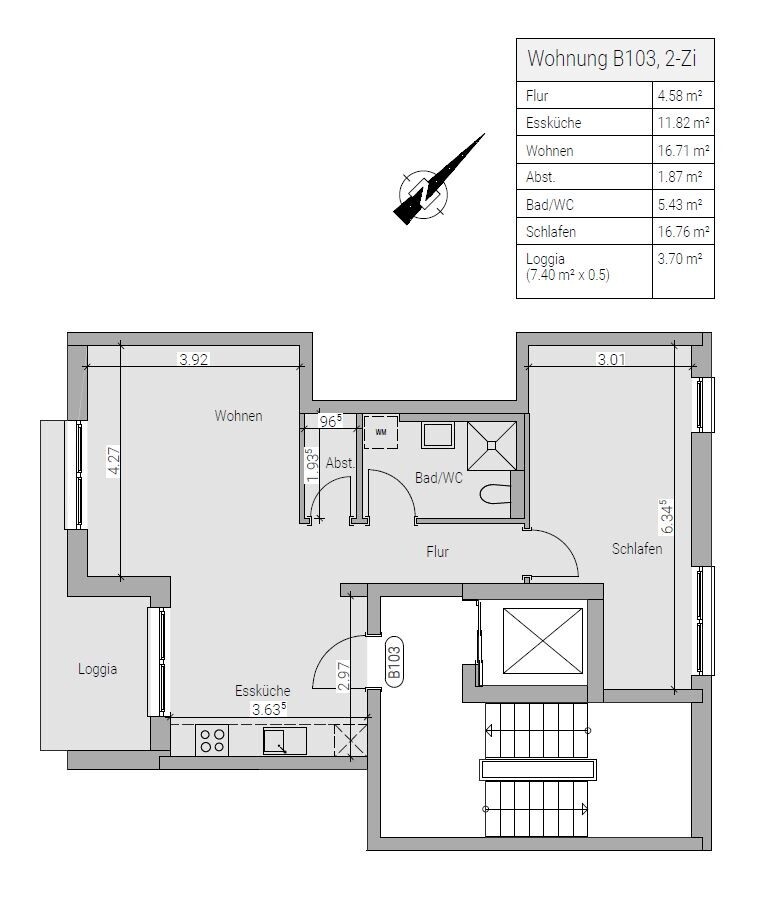 Grundriss Wohnung Nr. 103