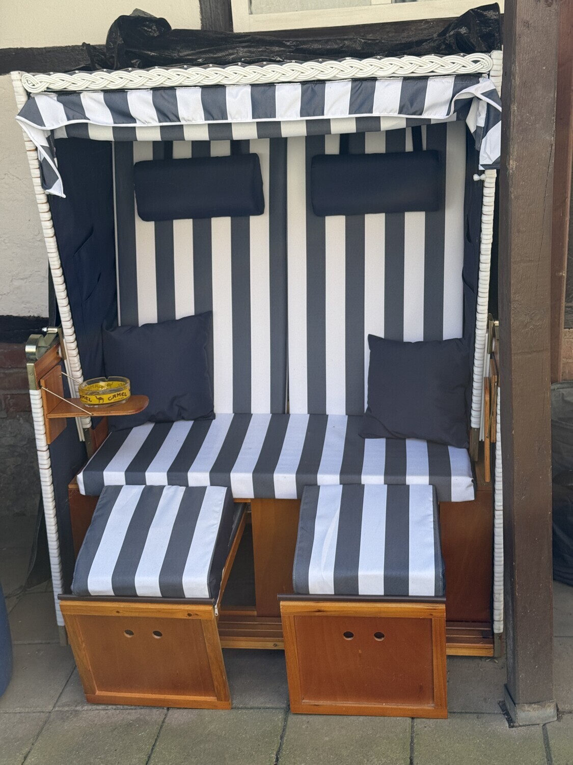 Strandkorb im Garten