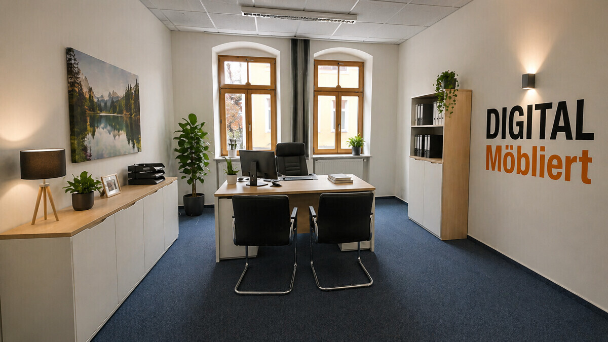 Büro möbliert